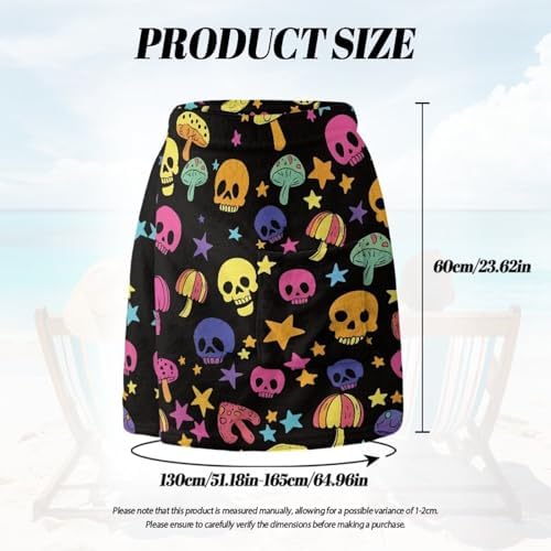 KUIFORTI Halloween Towel Wrap with Hook and Loop