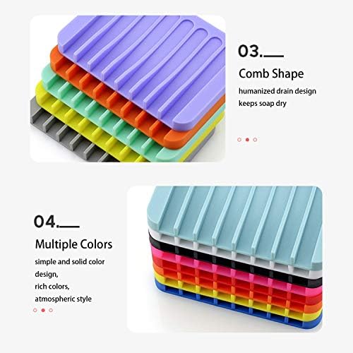 2 Pieces Automatic Drain Soap Dish Waterproof and Drop-Proof