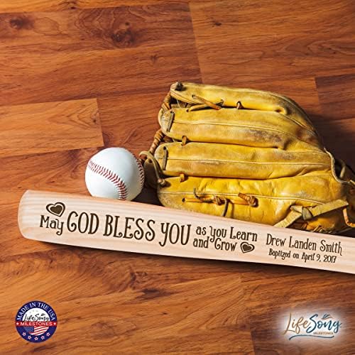 LifeSong Milestones Personalized Baptism Baseball Bat