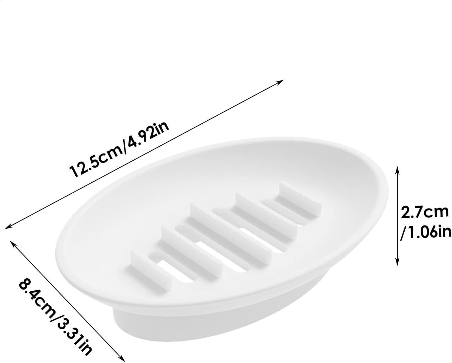 Eco-Friendly Silicone Soap Dish - Compact Drainable Holder
