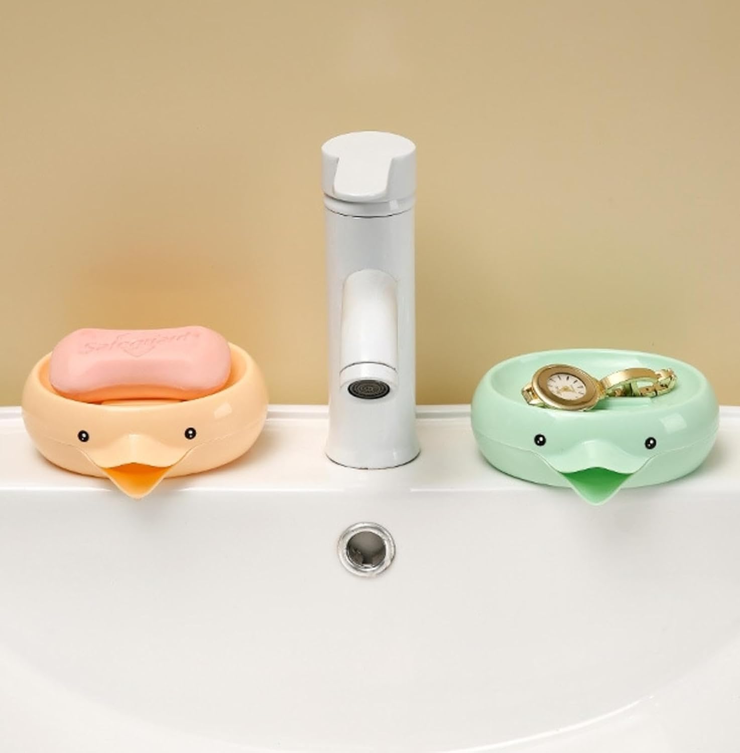 FEISSHAN Cute Duck Soap Tray with Drainage Hole