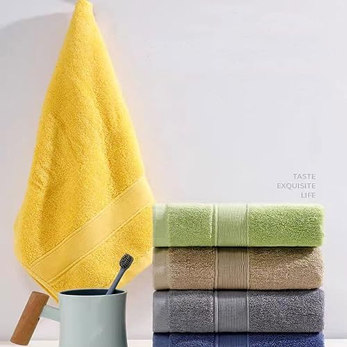 JININQ 2 Piece Cotton Hand Towels 134 x 295 Inch Brown