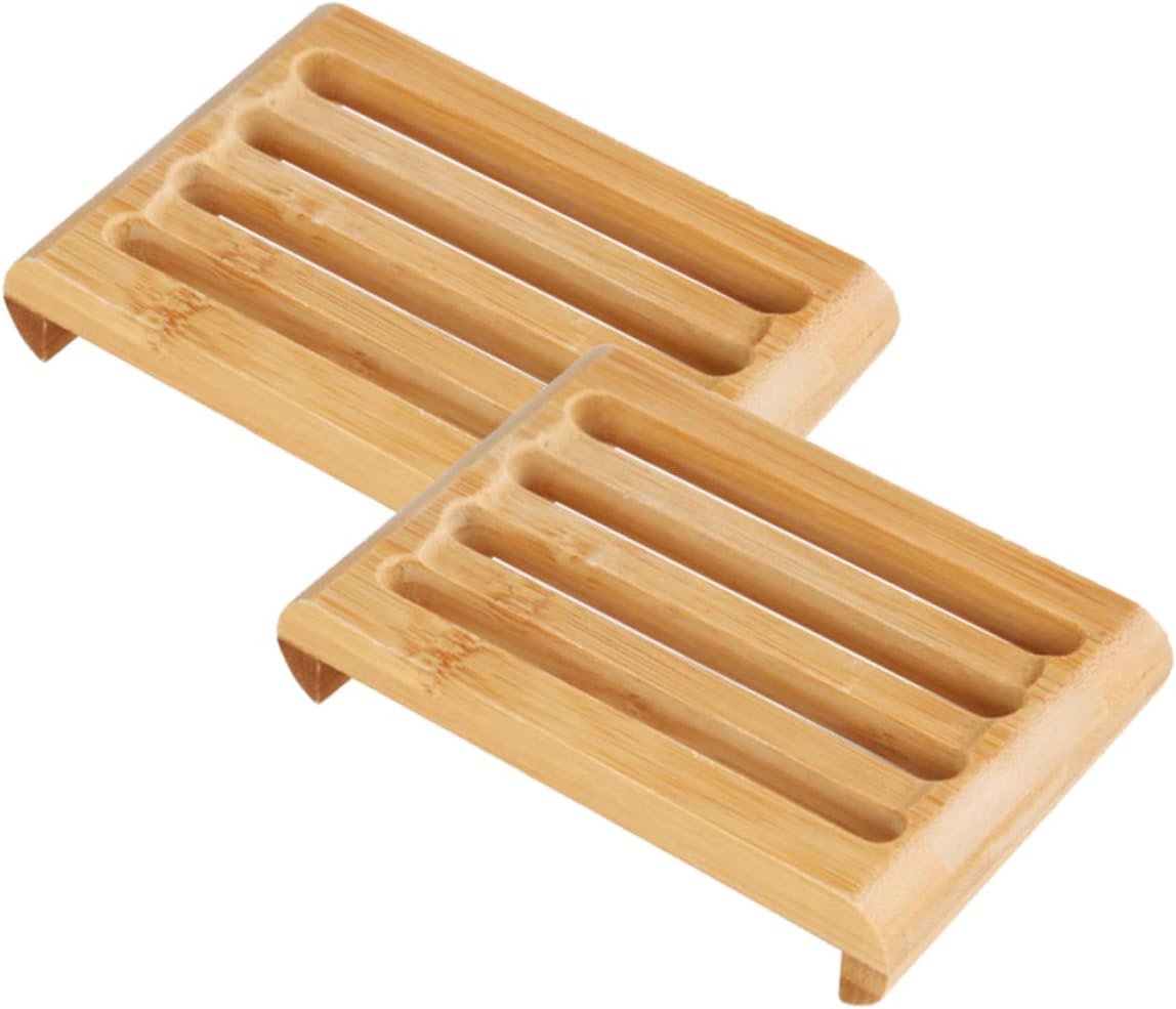 Yardenfun 2Pcs Self Draining Soap Holder for Bathroom and Kitchen