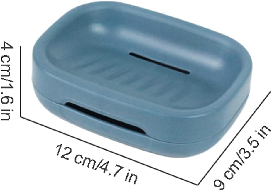 SUREK Simple Countertop Soap Holder with Drainage Double Layer Dish