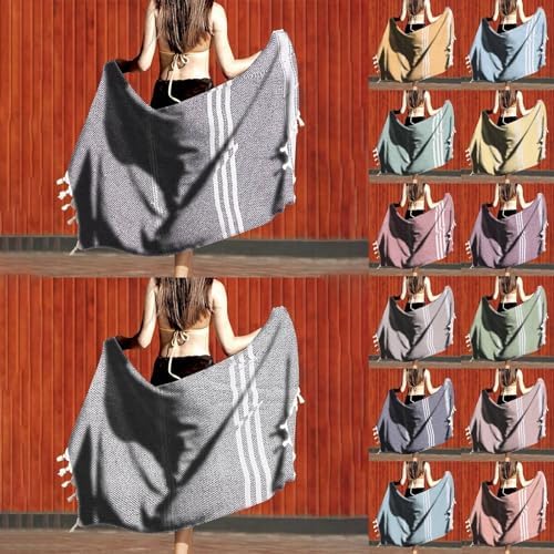 KELINFONG Extra Large Sand Free Beach Towel 70x40 Inch Quick Dry
