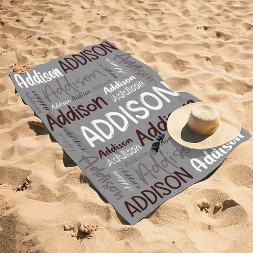DrTOUGH Custom Beach Towel with Name Quick-Dry 30 x 60