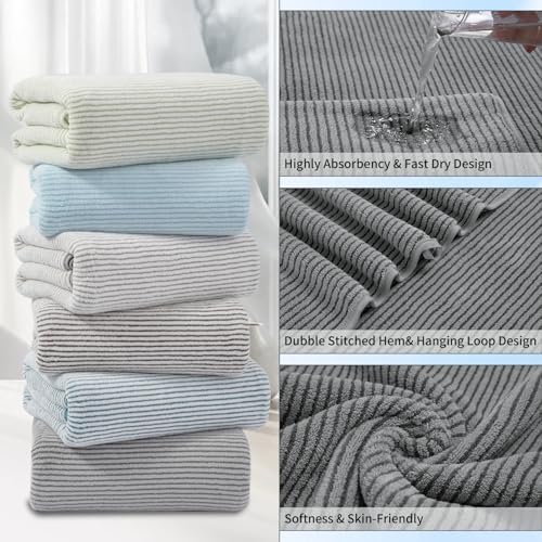 4 Piece Luxurious Bath Towel Set for Home and Hotel Use