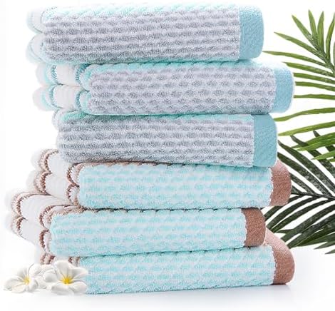 Pidada Hand Towels Set of 4 Striped Brown 1