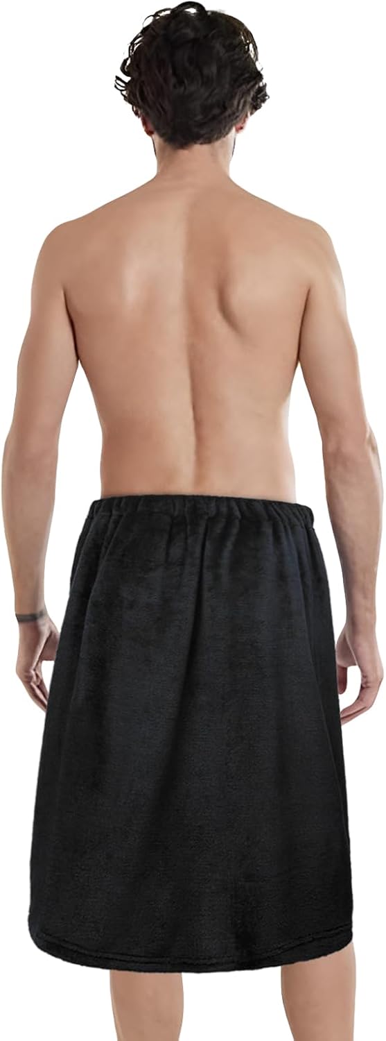 PURFUN Men Boys Bath Towel Wrap with Pocket 1