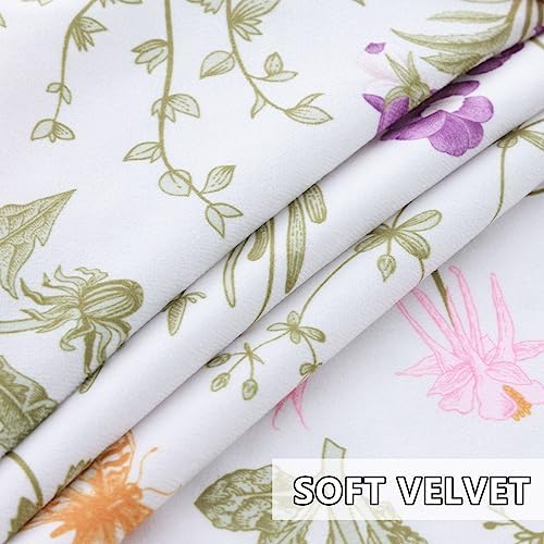 Hyha Floral Pattern Velvet Pillow Covers Set of 2 20x20 Inch