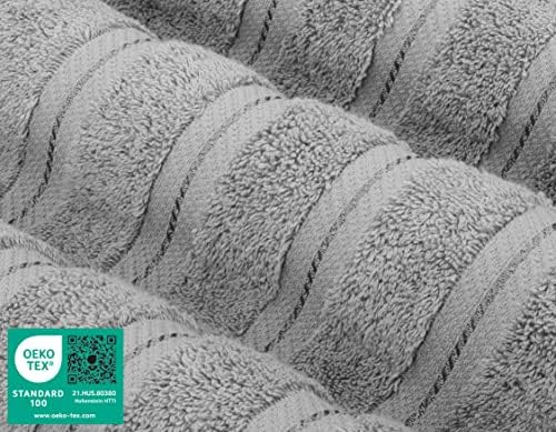 American Soft Linen 4 Piece Bath Towels with 20X34 Cotton Bath Mat