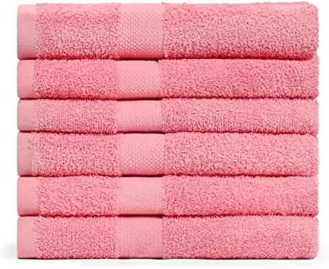 Simpli-Magic Cotton Bath Towel Set Pink 6 Count