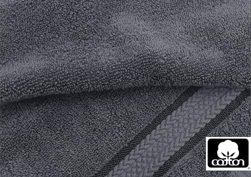 COTTON CRAFT Ultra Soft 6-Piece Towel Set - Charcoal