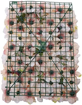 WYZFDC 6 Pcs Light Yellow Artificial Flower Wall Panel