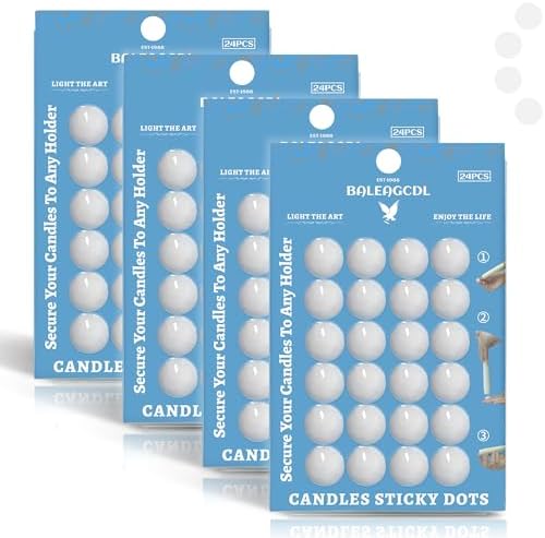 Candle Sticky Dots - 4 Pack 96 Dots for Secure Hold