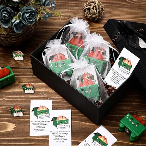 Conelist 12-Piece Dumpster Fire Candle Set with Cards and Bags