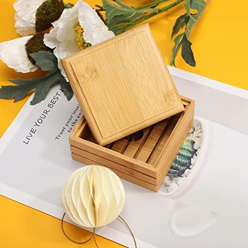 2-Pack Wooden Soap Holder with Lid for Bathroom
