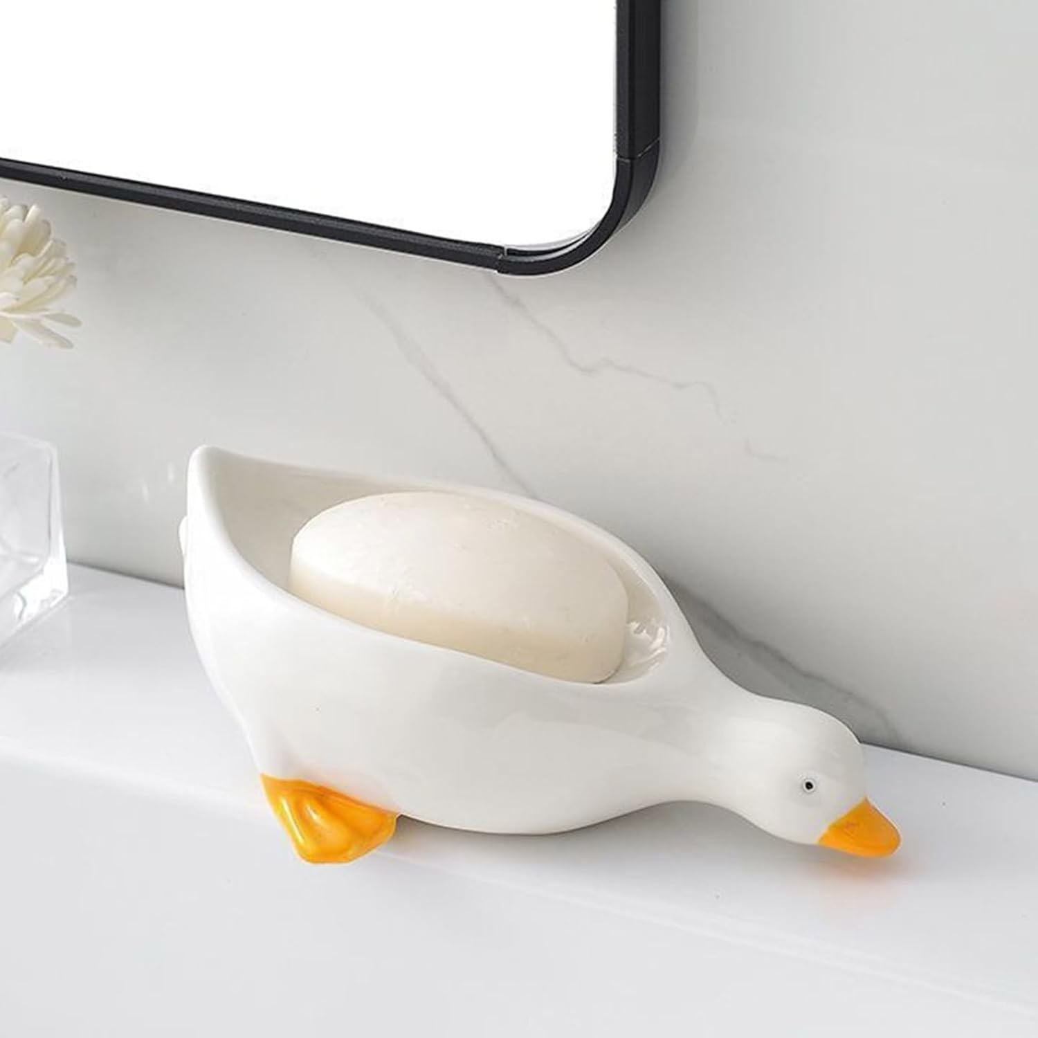 Cute Duck Bar Soap Holder for Shower Bathroom