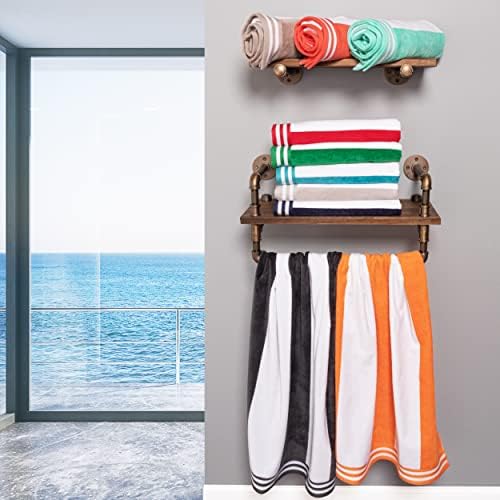 Superior Cotton Striped Beach Towels Set of 6