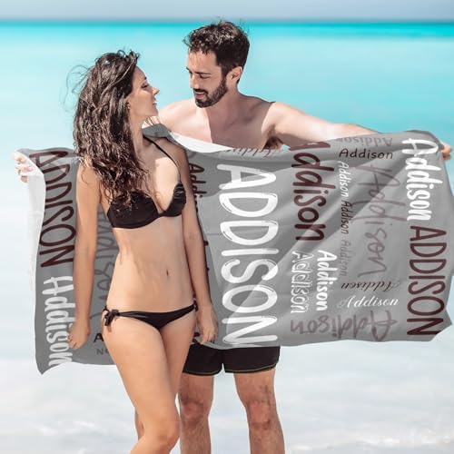 DrTOUGH Custom Beach Towel with Name Quick-Dry 30 x 60