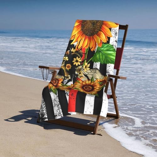 TUIEOMSE American Flag Beach Towel - Soft Fluffy Vibrant