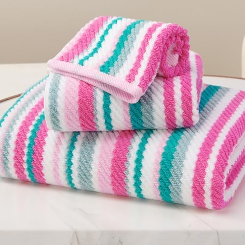 Pink Soft Towel Set 3 Piece 100 Cotton