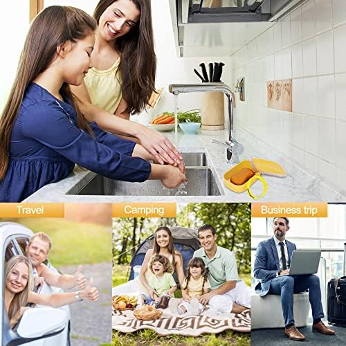 Travel Soap Holder with Leak Proof Lid and Silicone Band
