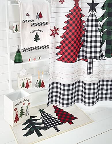 Avanti Linens Bath Towel Soft Cotton Velour Christmas Decor