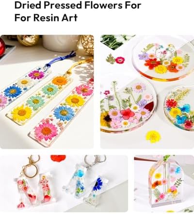 Resiners 100Pcs Dried Flowers Craft Kit