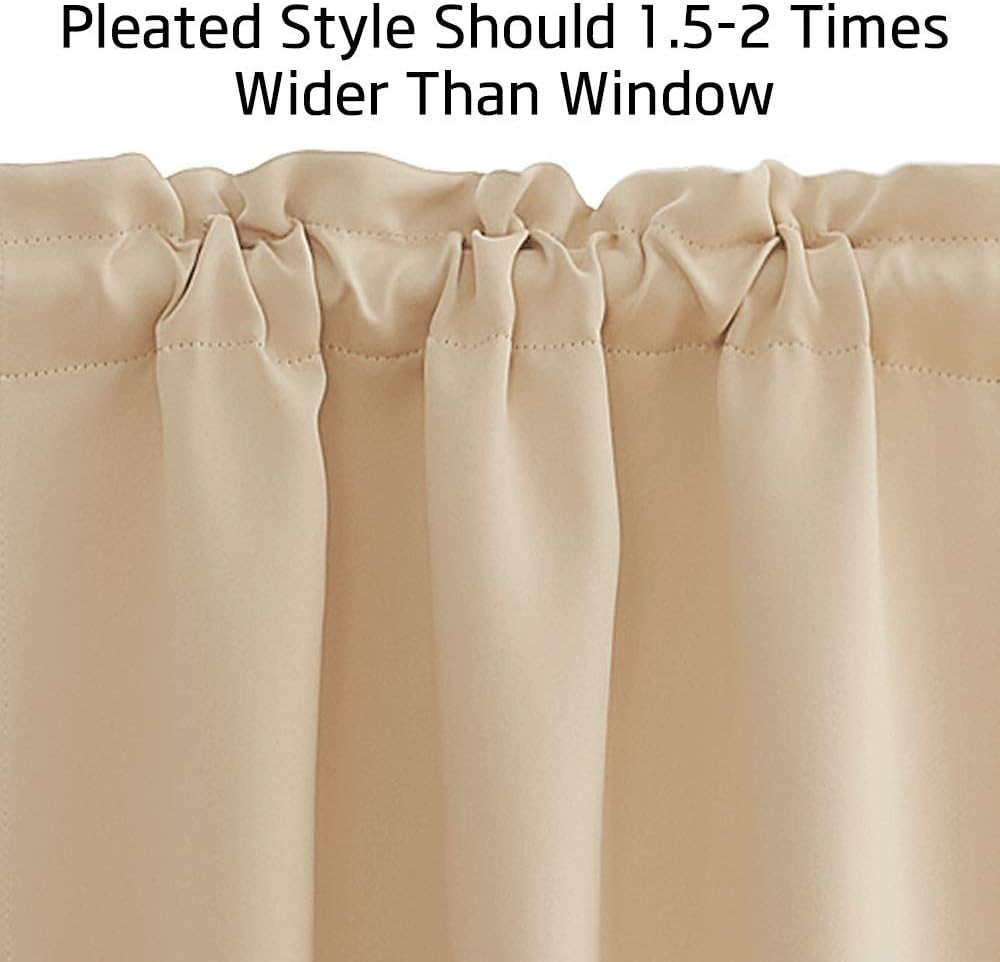NICETOWN Small Curtains - Blackout Privacy for Kids RV Camper Windows