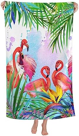 VOOHDDY Flamingo Beach Towel Large Microfiber 1