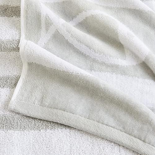 2 Pack 100 Cotton Velour Beach Towel Set - Grey Fish Design