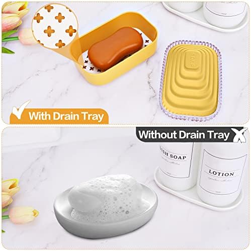 Travel Soap Holder with Leak Proof Lid and Silicone Band