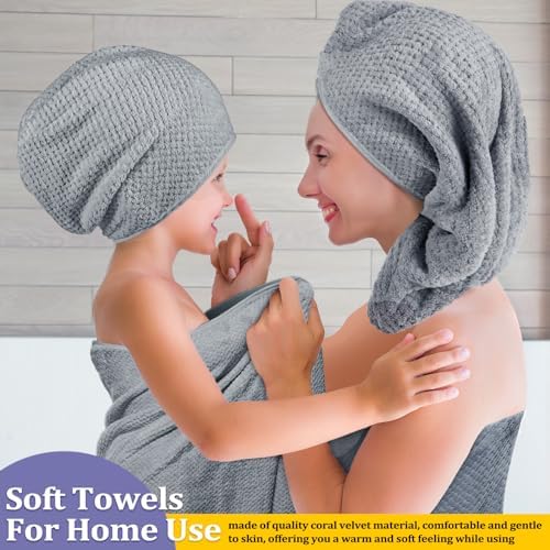 Preboun 12 Pcs Bath Towels and Washcloths Set