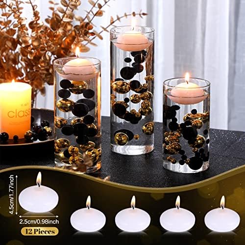 Fumete 10162 Pcs Floating Candles and Vase Beads Decor