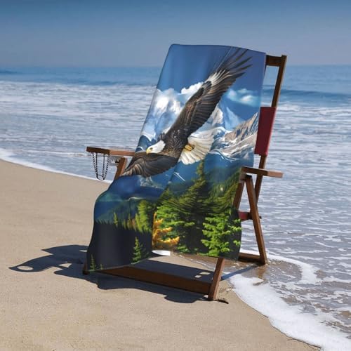 Bald Eagle Beach Towel 31x51 Inches