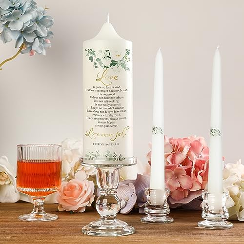Extrogif Unity Wedding Candles Set with Holder