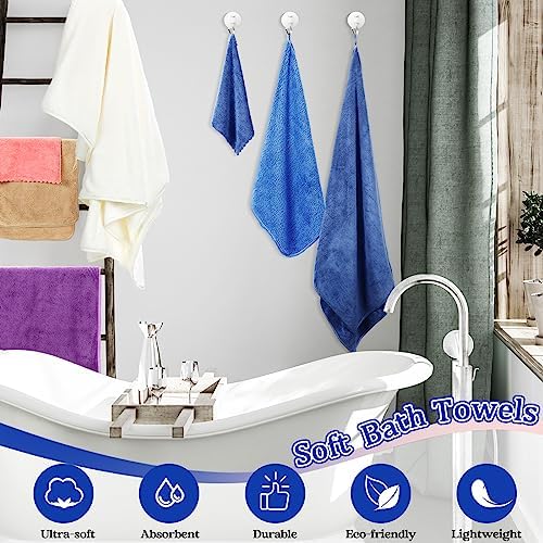 Newwiee 30 Pack Bath Towels Washcloths Set for Home Shower Yoga Travel