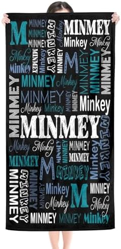 Personalized Beach Towel with Name for Adults Kids