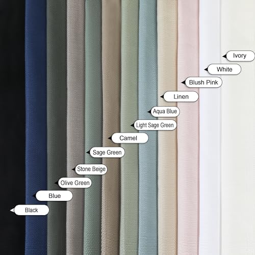 Chyhomenyc Dark Grey Faux Linen Curtains 30x30 2PCS