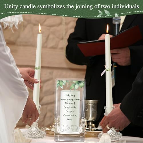 FoldTier Unity Wedding Candles with Holder Set