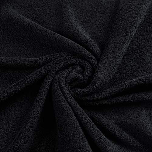Qute Home 4-Piece Bath Towel Set Black