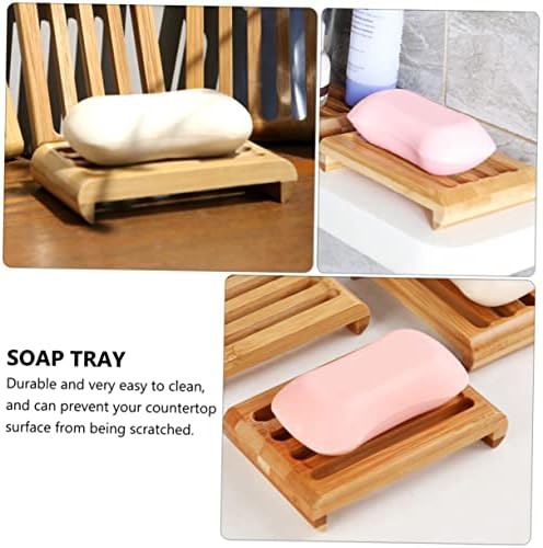 Yardenfun 2Pcs Self Draining Soap Holder for Bathroom and Kitchen