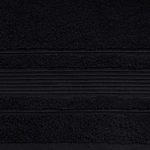 Qute Home 4-Piece Bath Towel Set Black