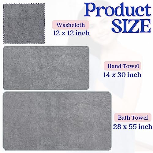 Newwiee 30 Pack Bath Towels Washcloths Set for Home Shower Yoga Travel