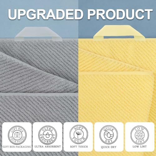VOOVA MOVAS 6-Piece Cotton Towel Set with Hanging Loop