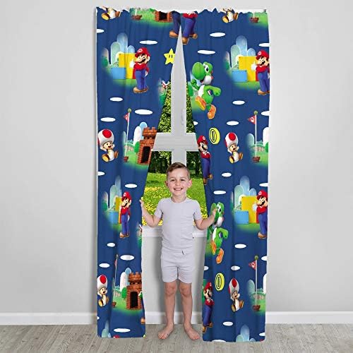 Franco Kids Window Curtains Set Super Mario 82x84