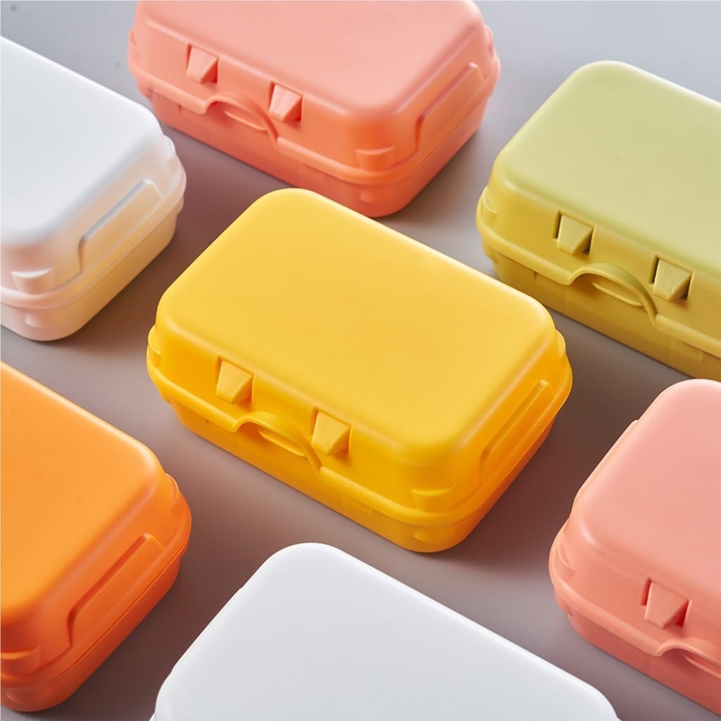 Valcla Soap Dish 2-Pack Portable Lock Double Layer Bathroom Holder