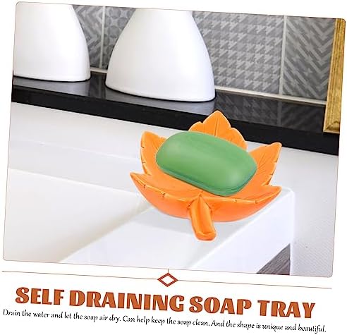 Ciieeo Leaf Shape Soap Dish Ceramic Maple Elegant Holder