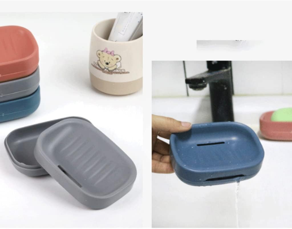 SUREK Simple Countertop Soap Holder with Drainage Double Layer Dish